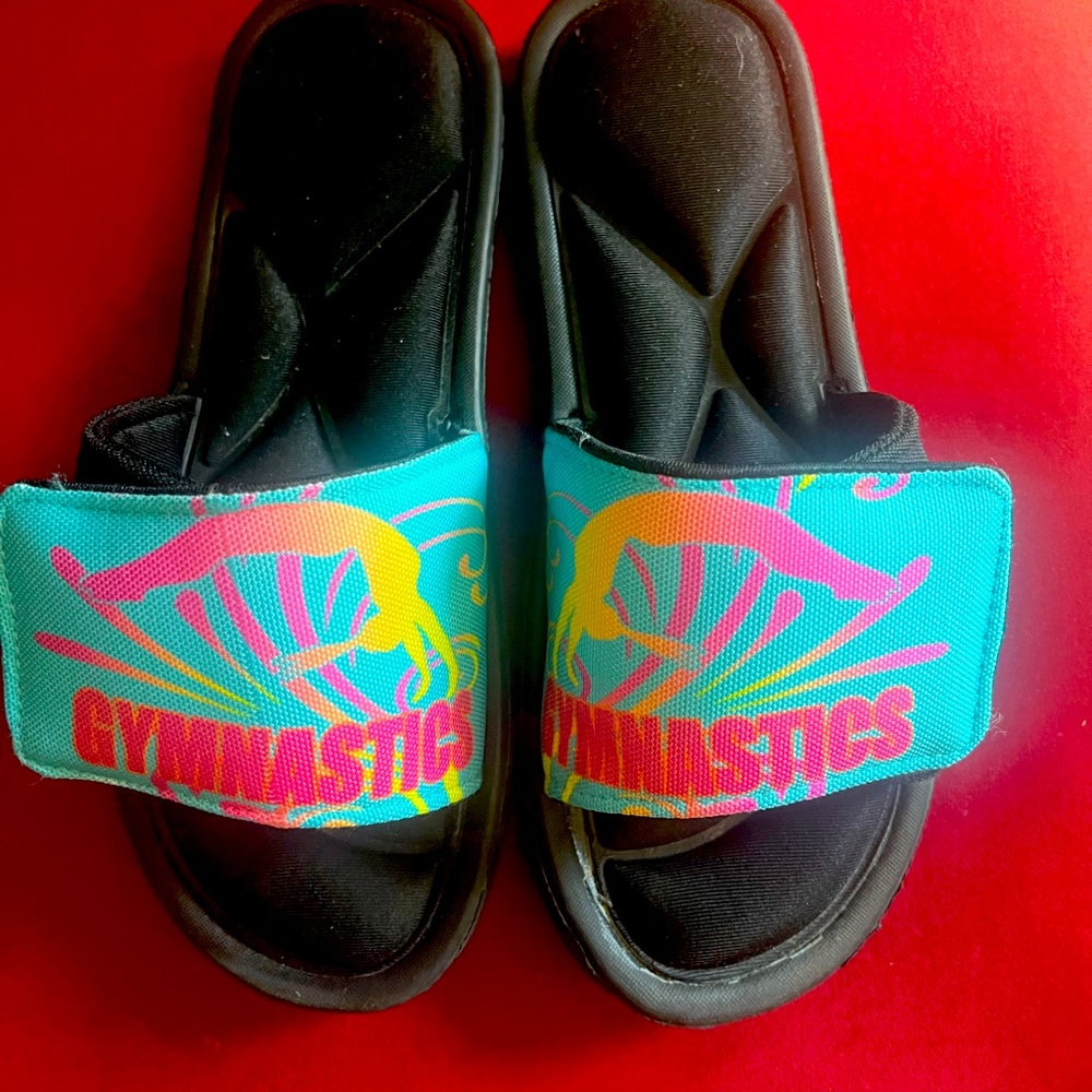 Gymnastics slides.